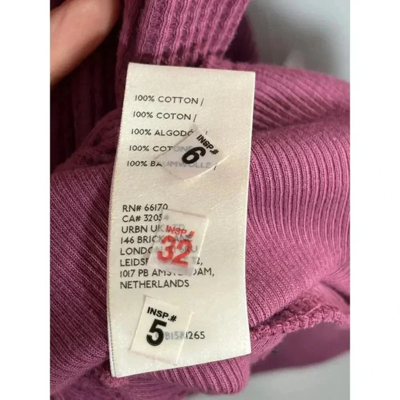 Free People Santa Clara Thermal Waffle Knit Small NEW with tags Mulberry - Picture 4 of 10